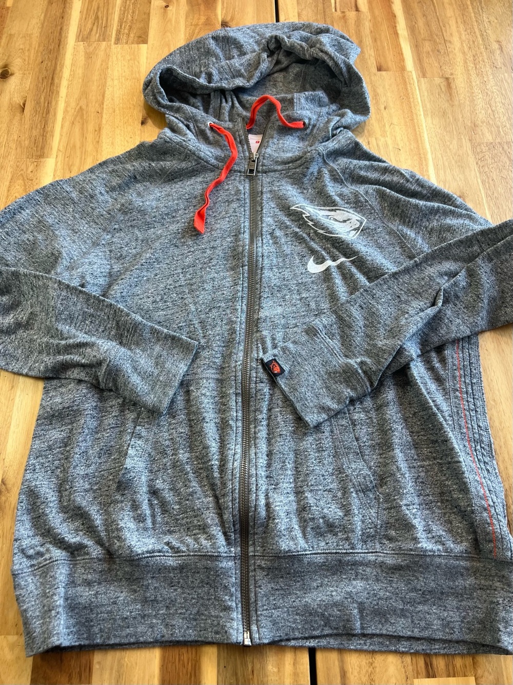 Nike Oregon State Beavers Full Zip Hoodie Women’s Large Gray NCAA
